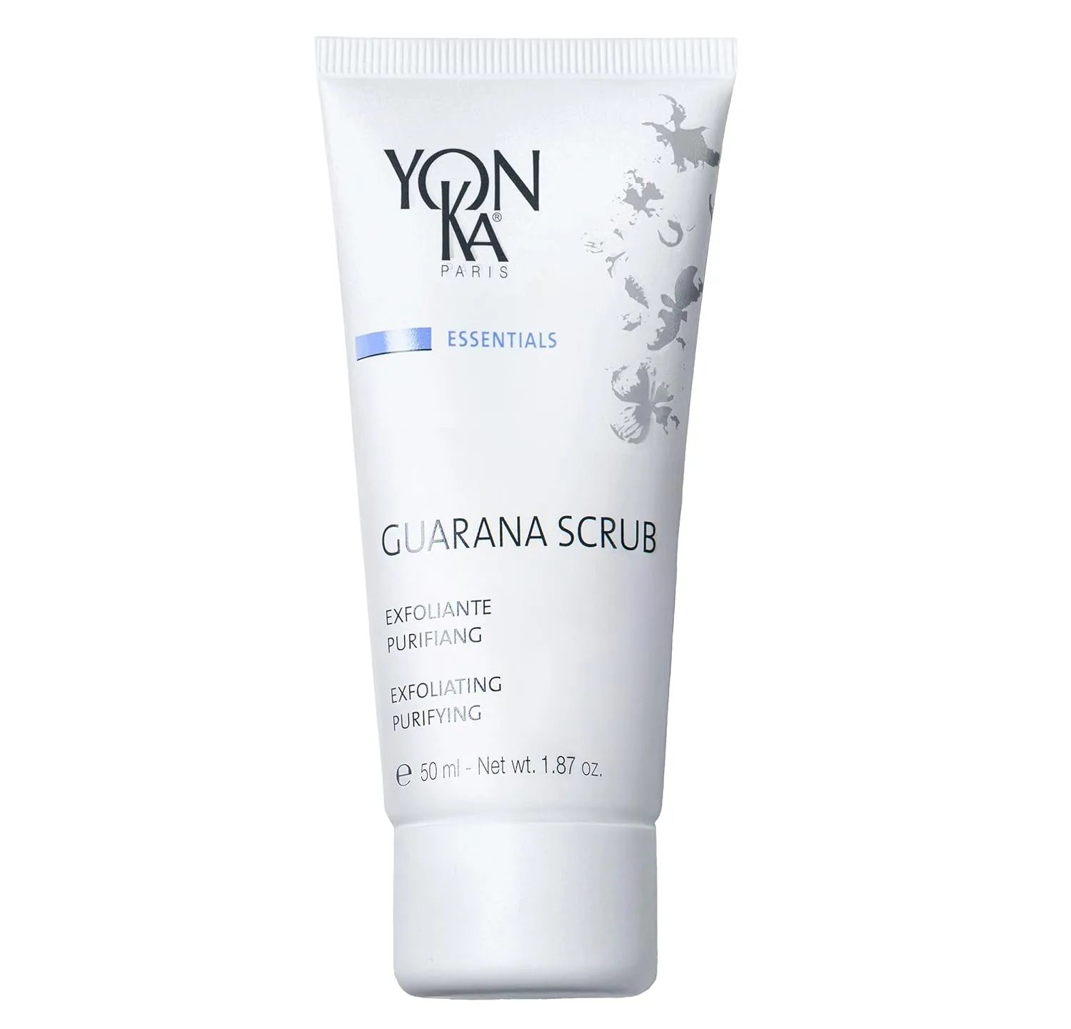 Yon-Ka Guarana Scrub, нежный отшелушивающий очищающий гель для лица с рисовыми отрубями и семенами гуараны, сужает поры, детоксифицирует и освежает кожу, для чувствительной и склонной к акне кожи, 55 мл 50 мл (1 шт.) Yonka