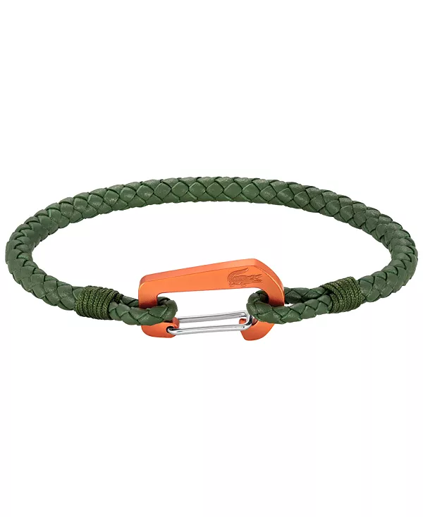 

Мужской браслет с алюминиевой застежкой-карабином Lacoste, green