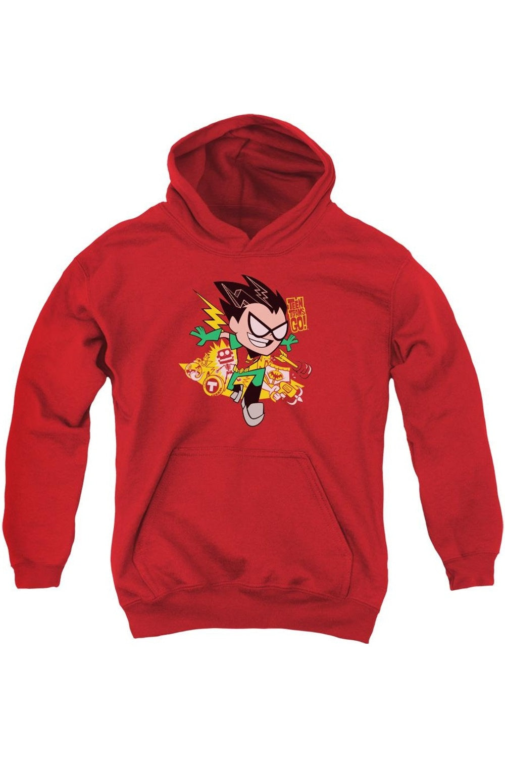 

Толстовка с капюшоном Teen Titans Go Robin для подростков Gildan, красный