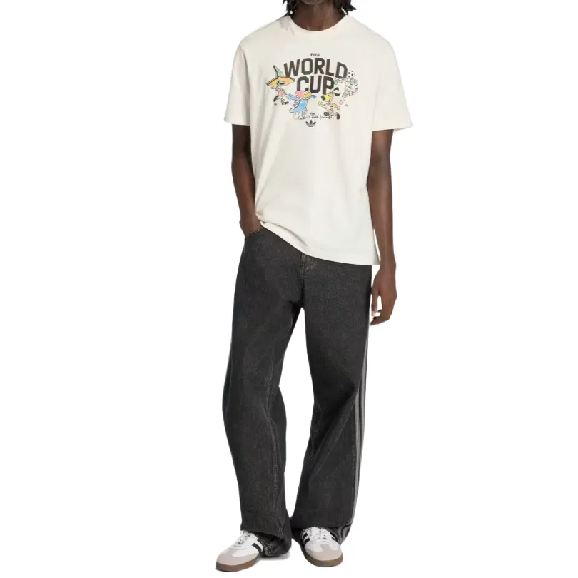 Футболка мужская Cloud White с круглым вырезом Adidas Originals — фото 4