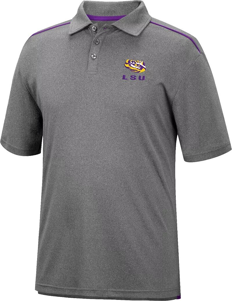 

Colosseum Мужская серая футболка-поло LSU Tigers