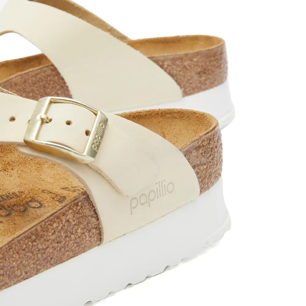 

Платформа Birkenstock Слайды Gizeh Flex Нубук, белый