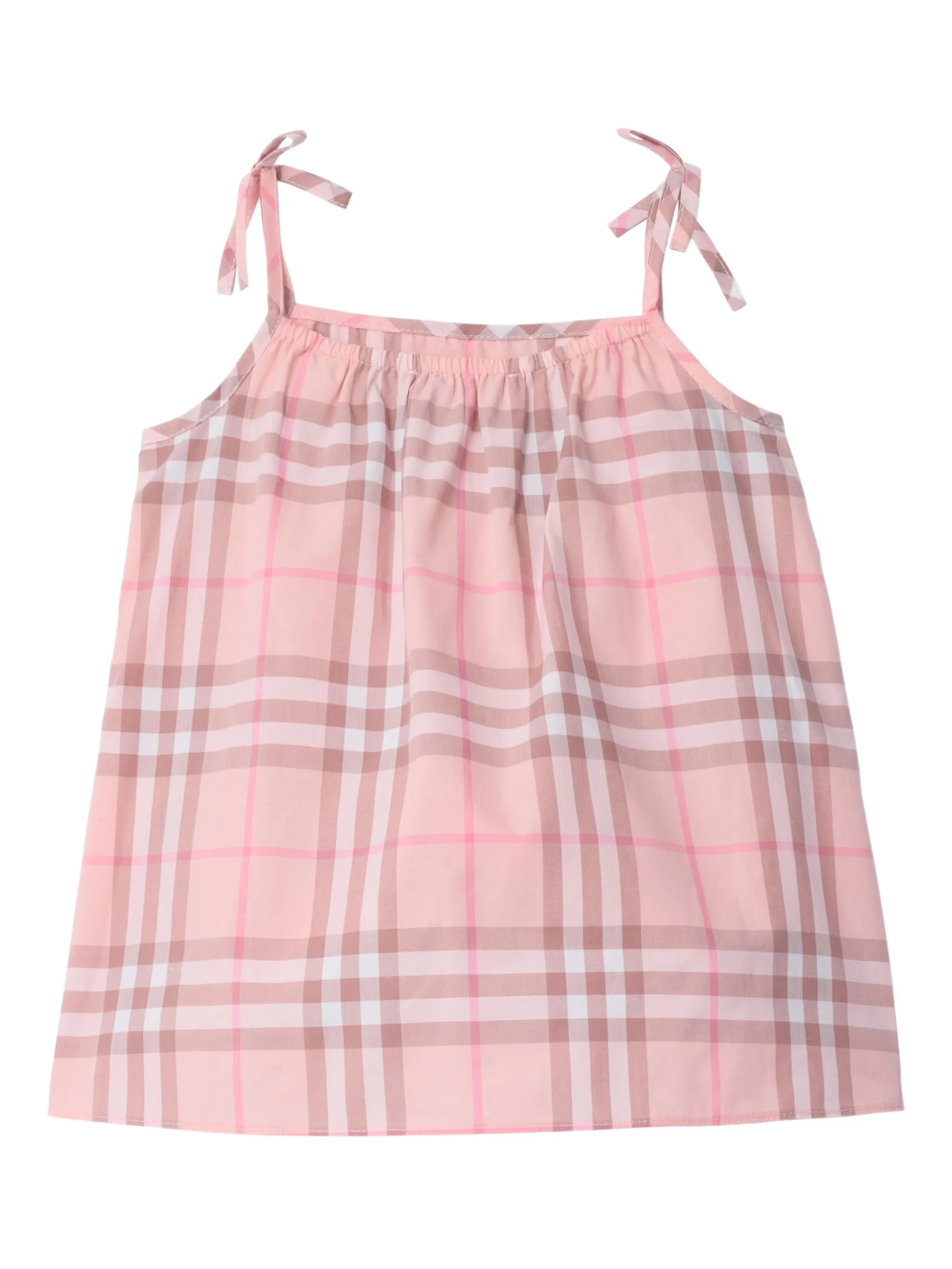 Комплект в клетку Burberry Kids, розовый — фото 2