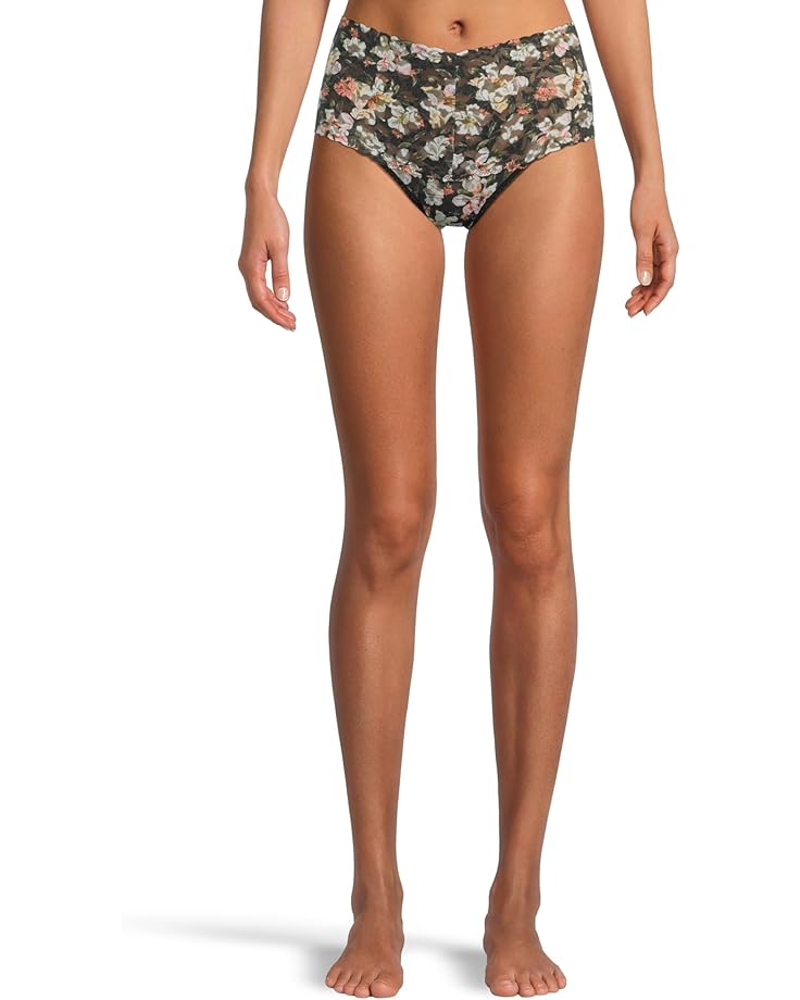 

Стринги Hanky Panky Printed Retro Lace Thong, цвет Dark Room Blooms