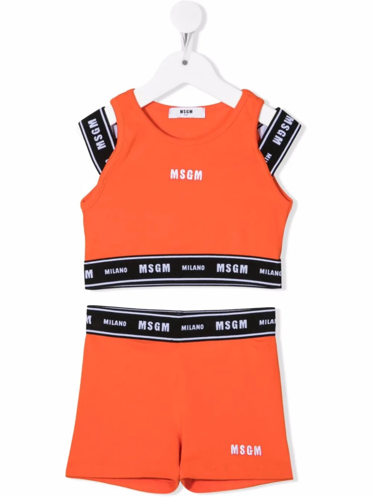 

MSGM Kids спортивный костюм с логотипом, оранжевый