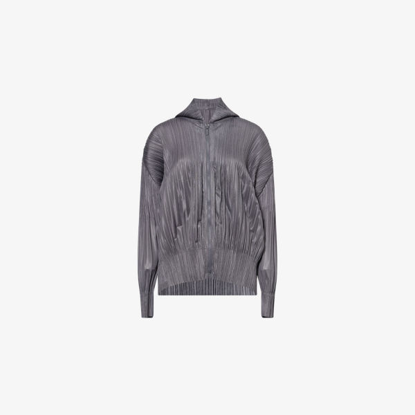 

Базовый худи с плиссировкой Pleats Please Issey Miyake, серый