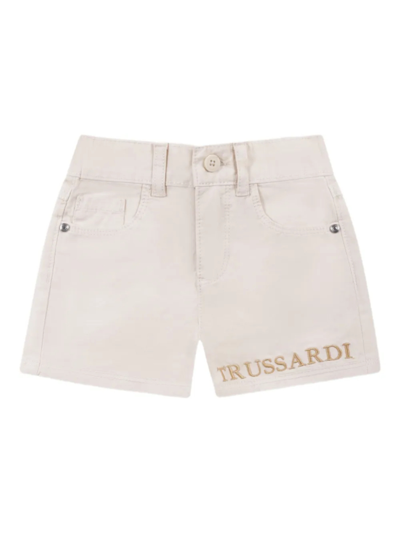 

TRUSSARDI JUNIOR шорты с вышитым логотипом, нейтральный