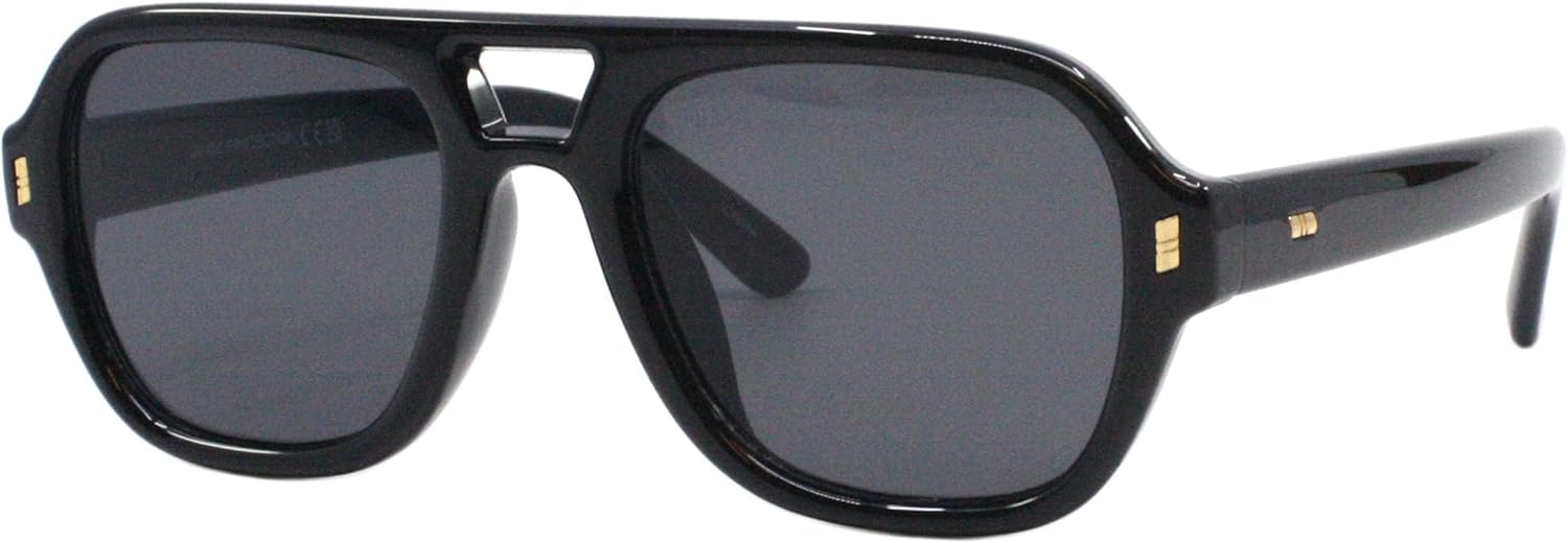 

Солнцезащитные очки PASTL в стиле ретро, ​​квадратная оправа, плоская верхняя часть, переносица в форме замочной скважины, защита от ультрафиолета UV400, Black (Black)