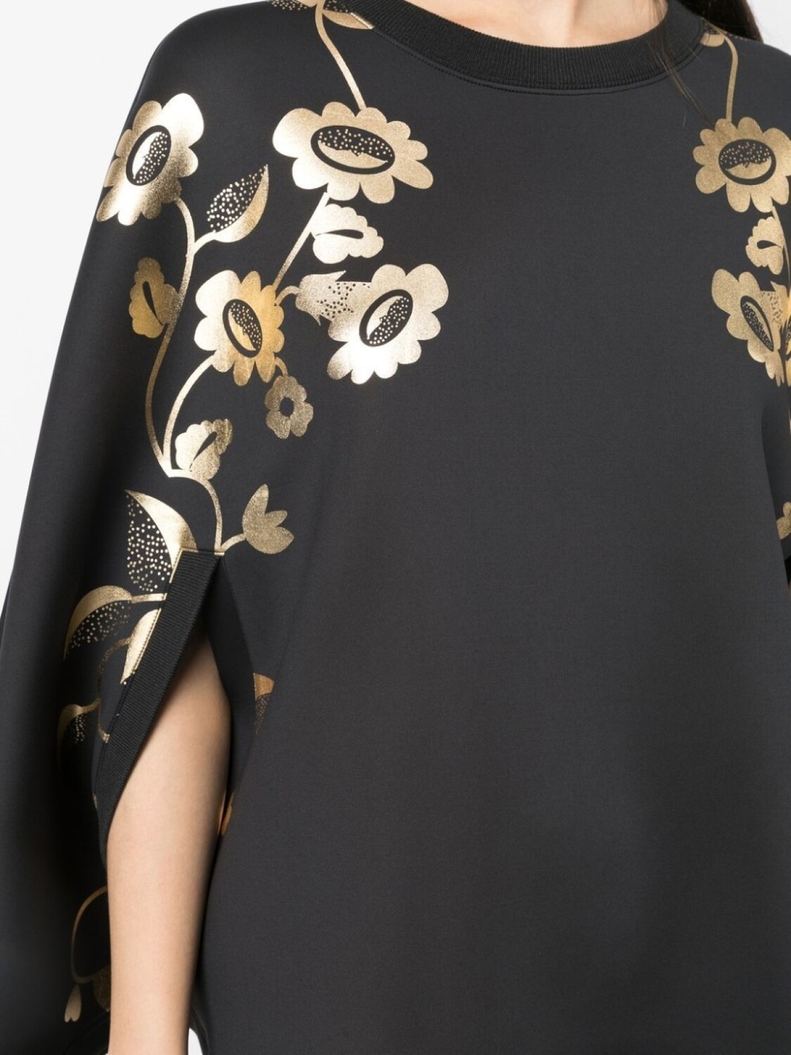 

Cynthia Rowley кейп с цветочным принтом, черный