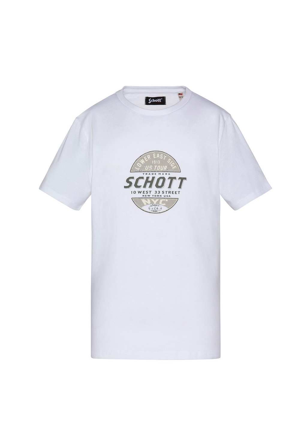 

Футболка с принтом Schott, белый