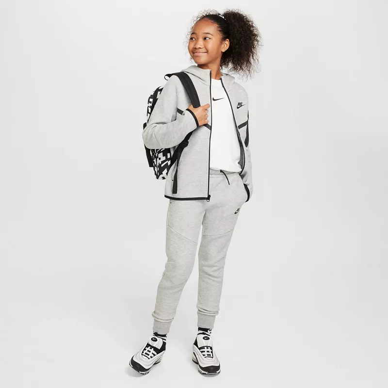 Джоггеры из технического флиса для мальчиков Nike, цвет Dk Grey Heather/Black — фото 2