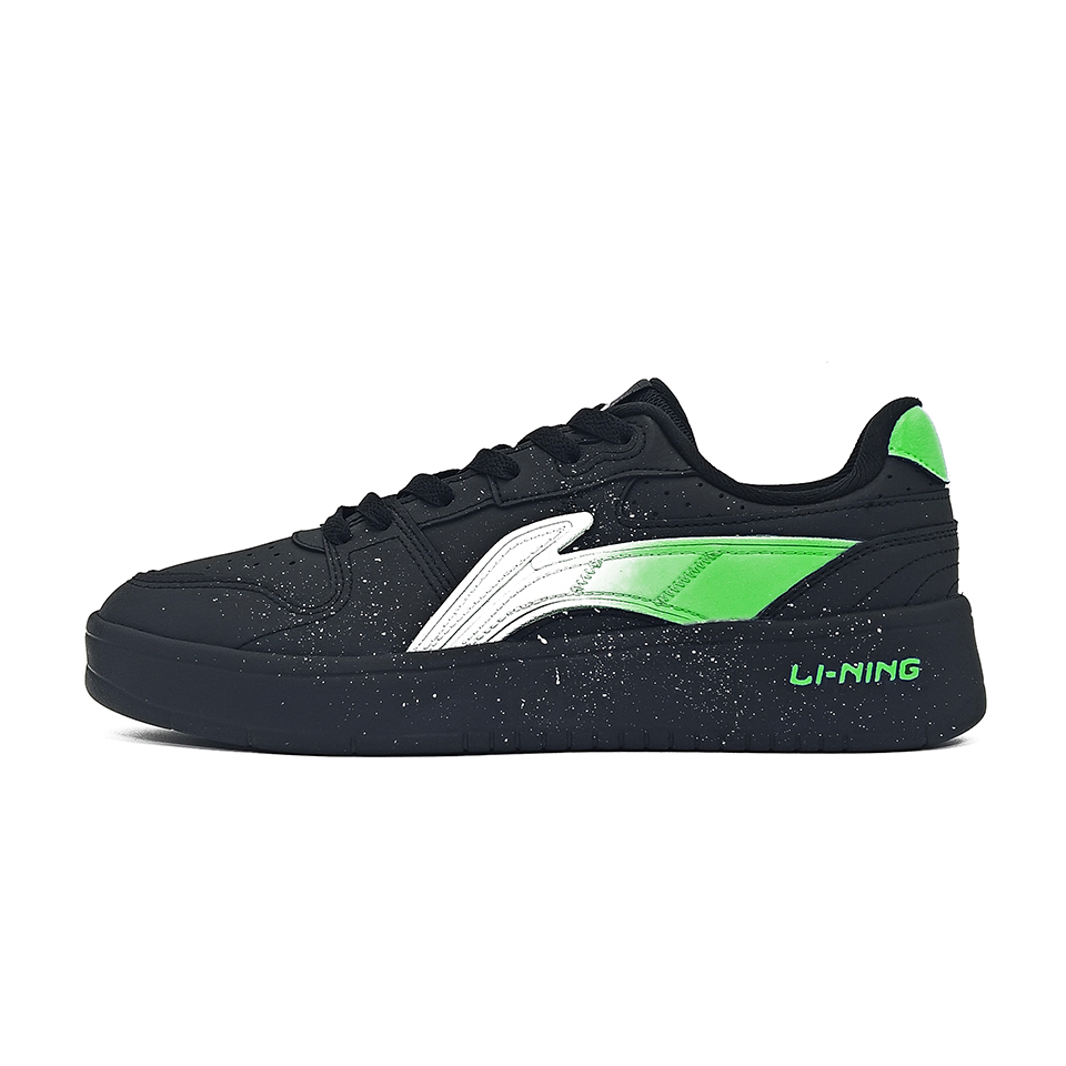 

LINING Лининг Acer Truncatum Противоскользящие, Износостойкие, Дышащие Лоу-топ Скейтборд кроссовки Унисекс Черный Зеленый, цвет Black Green