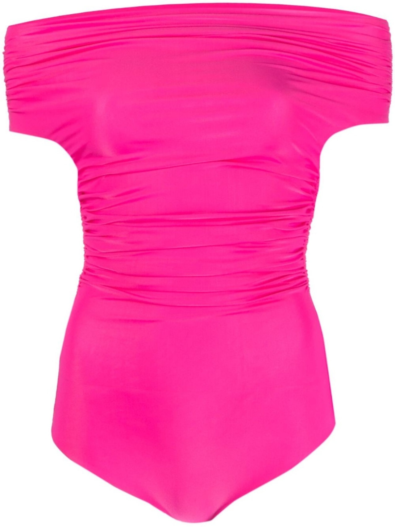 

THE ANDAMANE боди с открытыми плечами и сборками, розовый