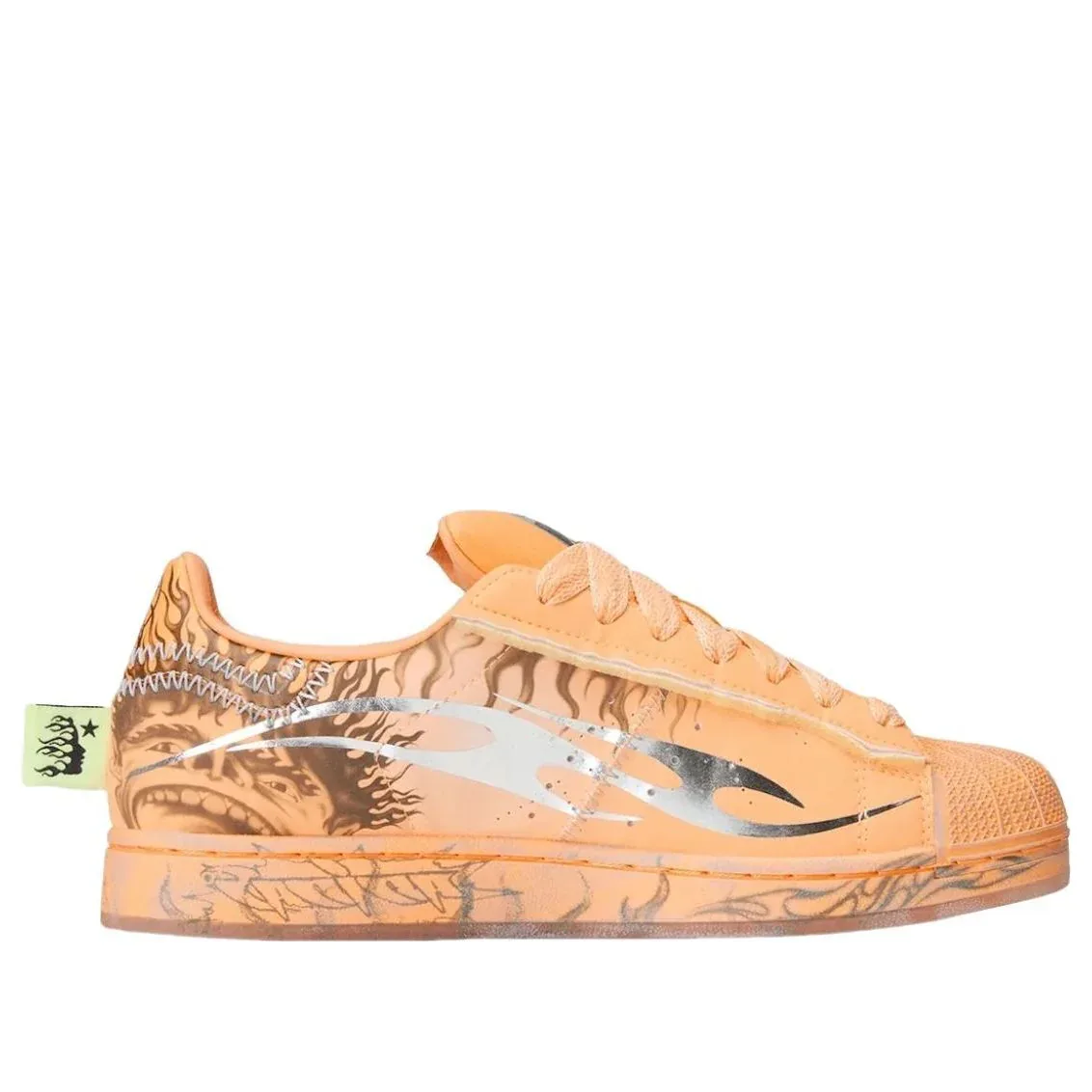 Кроссовки Adidas Hellstar Superstar II 'Hazy Orange Silver Metallic Core Black' — фото 2