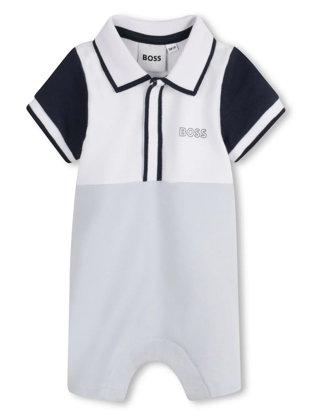 

Ромпер в стиле колор-блок BOSS Kidswear, синий