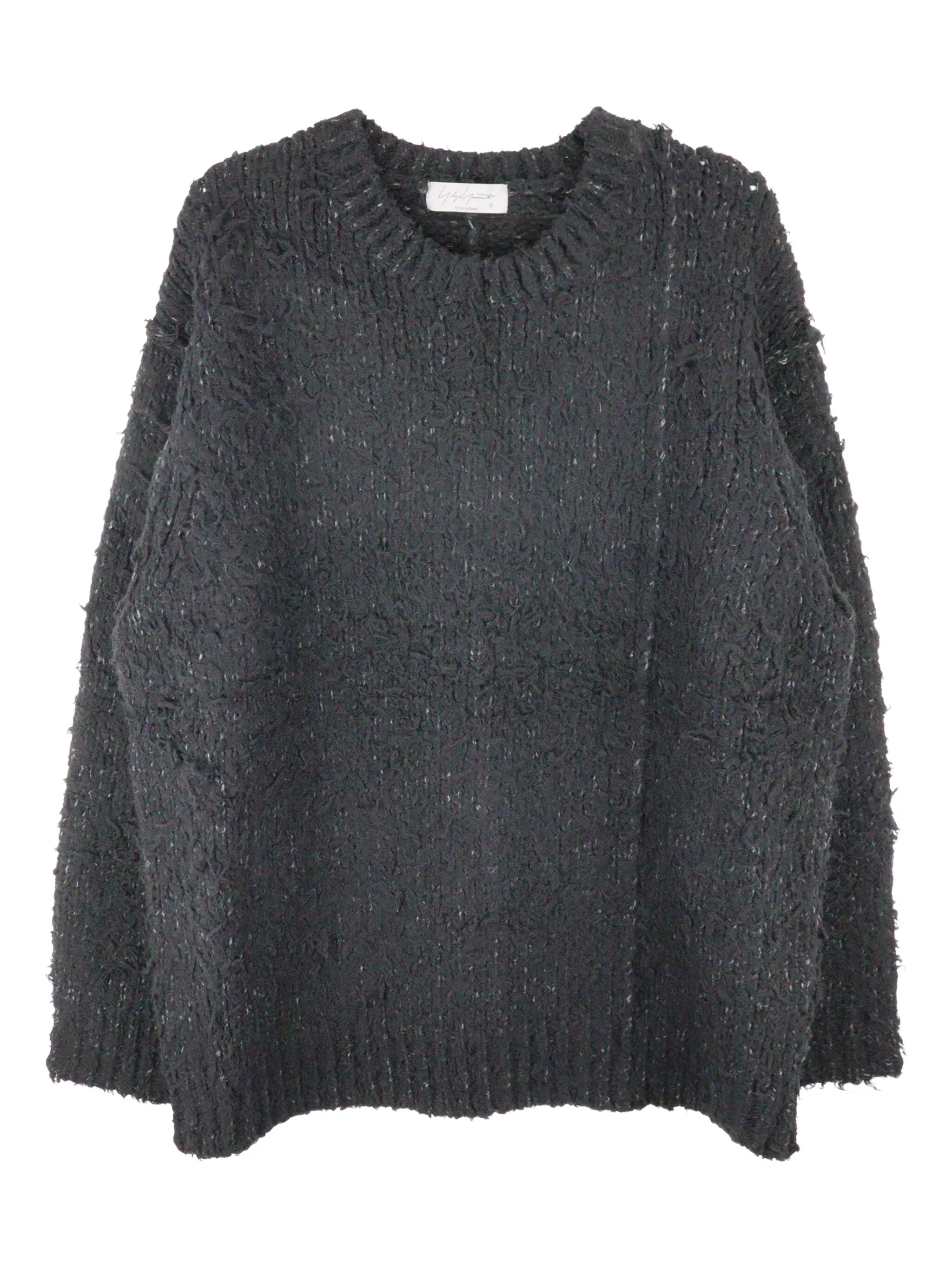 

Свитер с круглым вырезом Yohji Yamamoto, черный