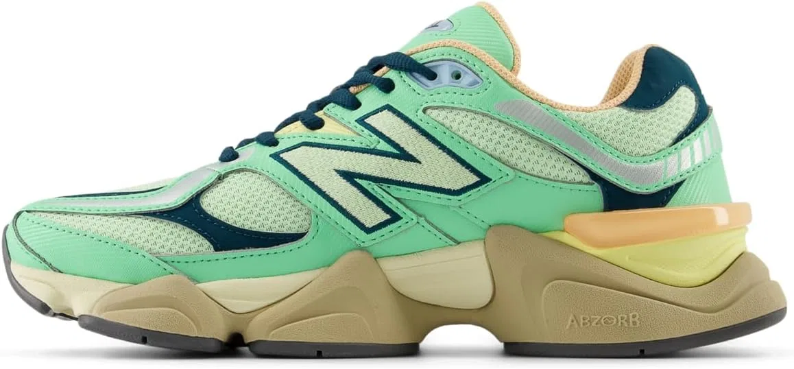 Кроссовки New Balance 9060, Green Sweetgrass Deep Ocean Silver Metallic — фото 2