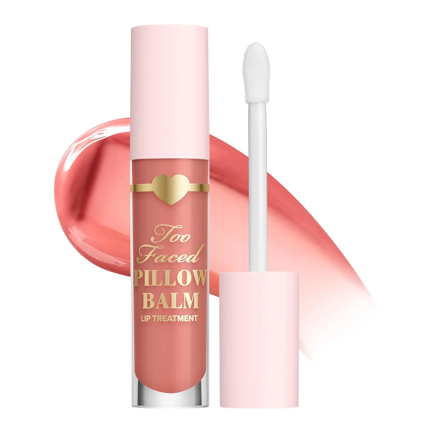 Too Faced Pillow Balm Ультраувлажняющий бальзам для губ | Жидкий бальзам для губ, восполняющий недостаток влаги в губах благодаря гиалуроновой кислоте, 06 Pink Pineapple Kiss (Soft Peachy Pink)