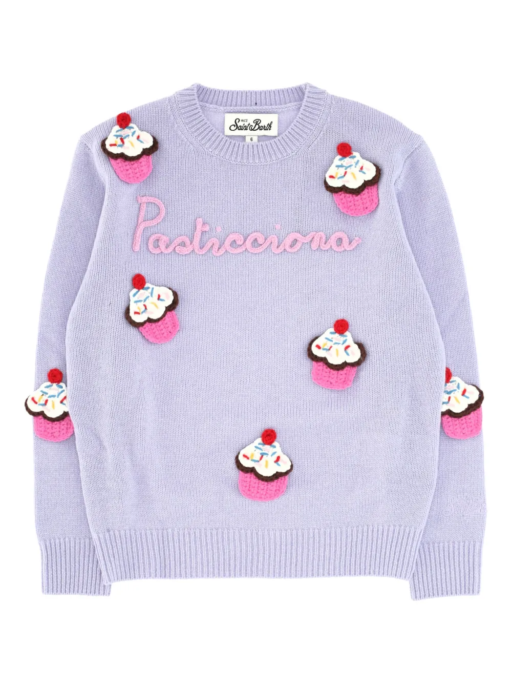 

Свитер с нашивкой Mc2 Saint Barth Kids, фиолетовый