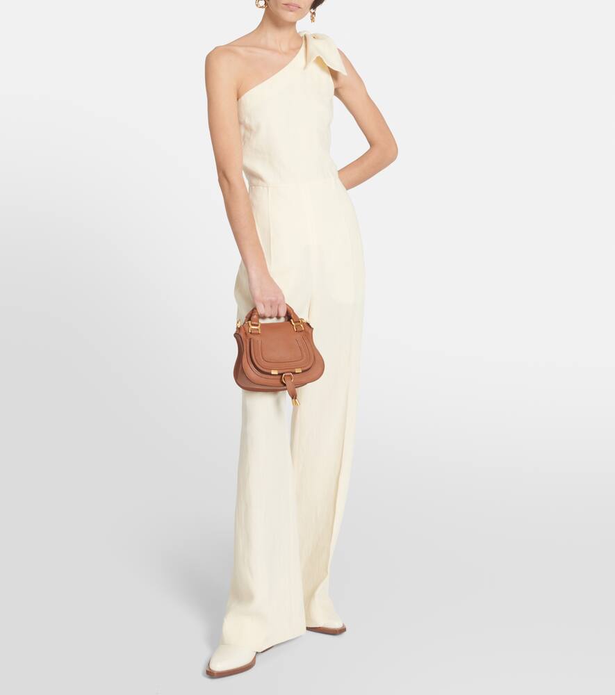 Льняной комбинезон с одним плечом Chloé, Coconut Milk — фото 2