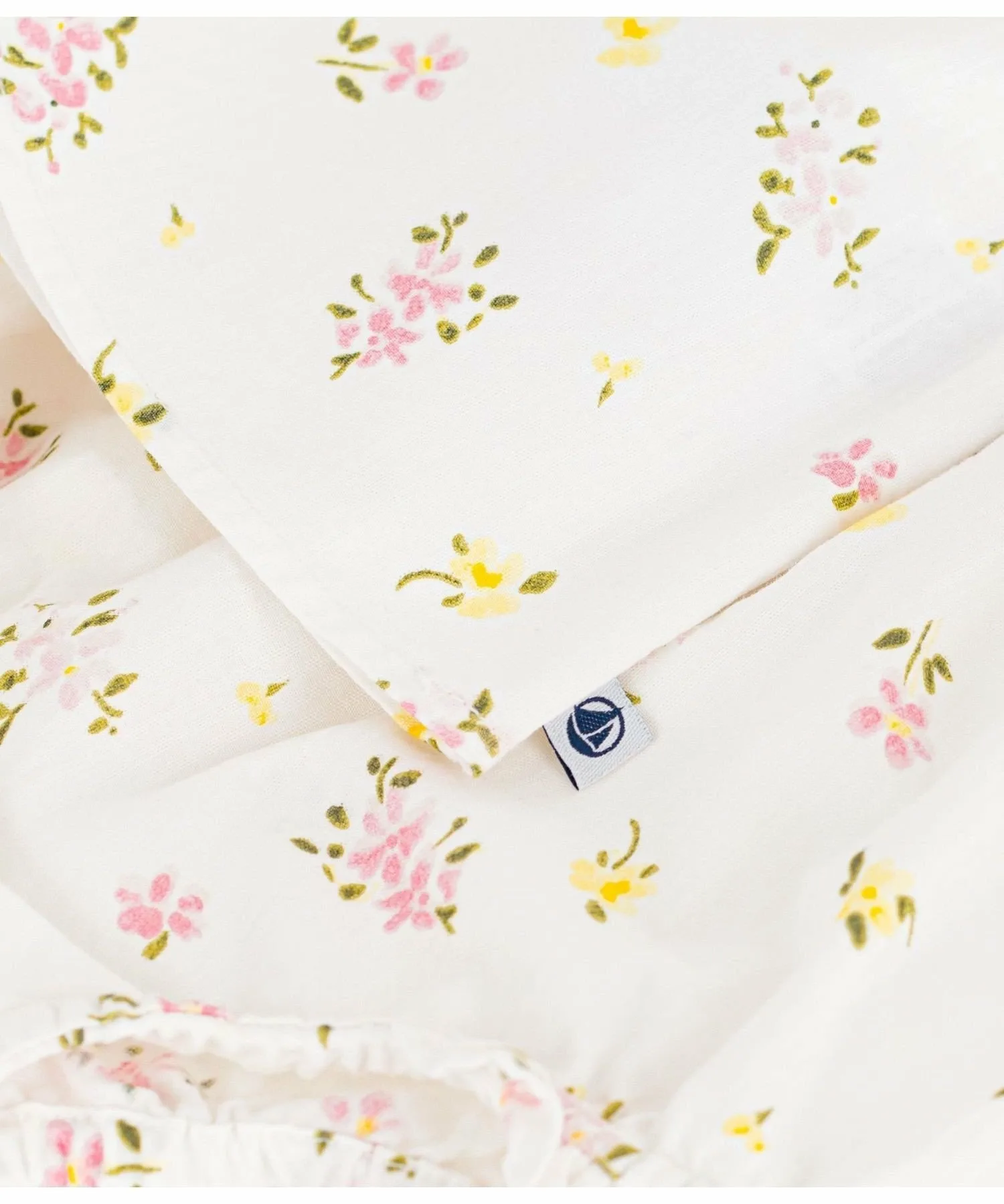 Детский комплект из двух предметов с цветочным принтом PETIT BATEAU, Off-white/multicolor — фото 4