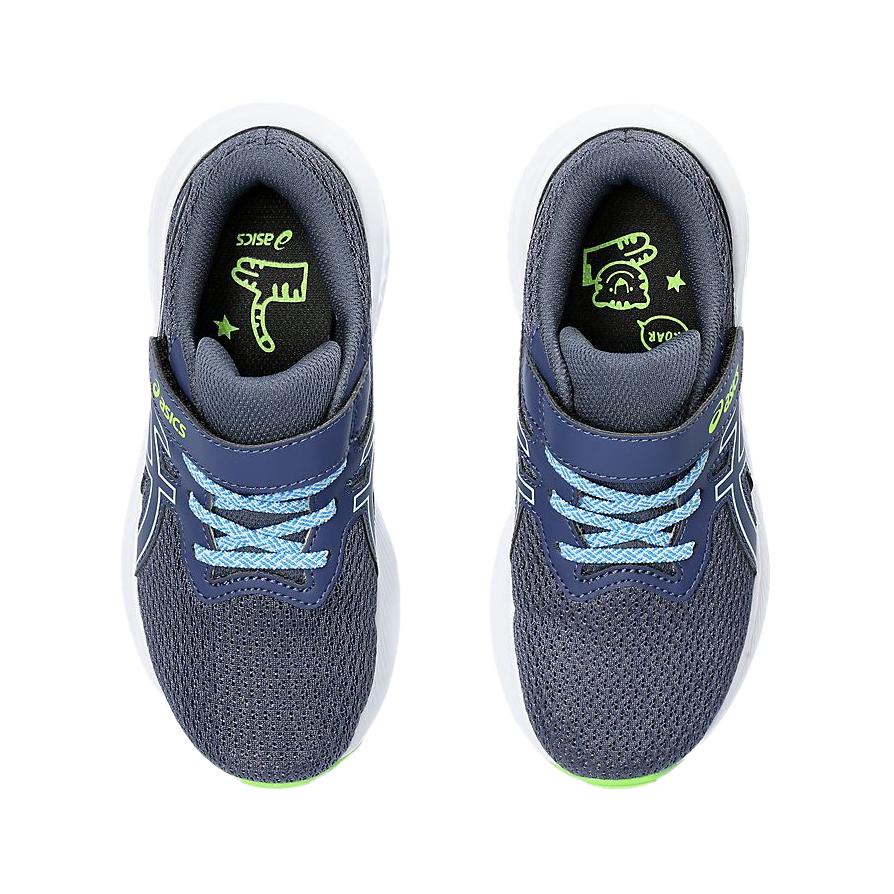 Кроссовки Pre Excite 10 Low Top для детей от 3 до 7 лет ASICS, синий/зеленый — фото 4
