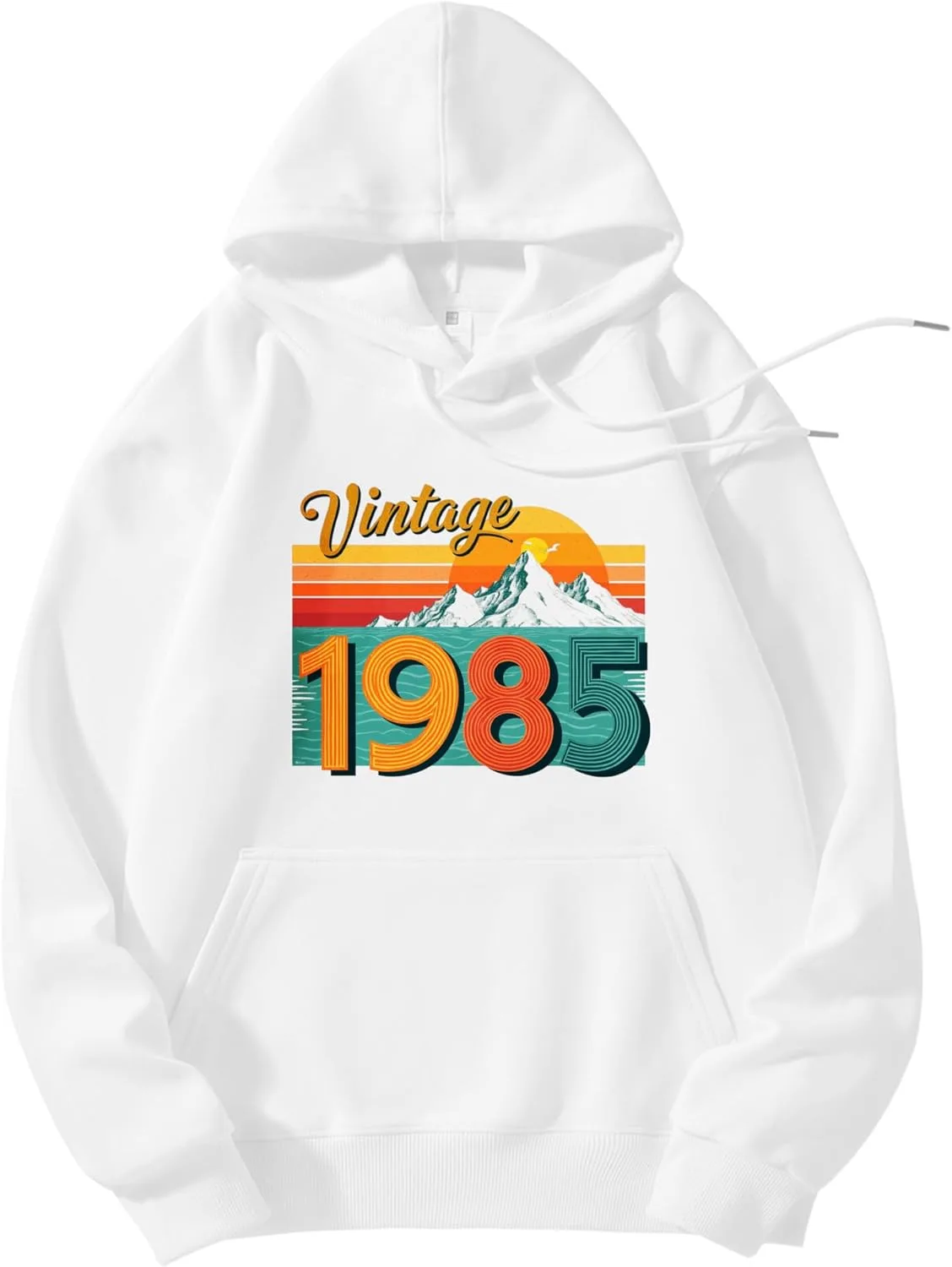 

Толстовка с капюшоном Vintage 1985 Retro Mountain Sunset Design VETALLO
