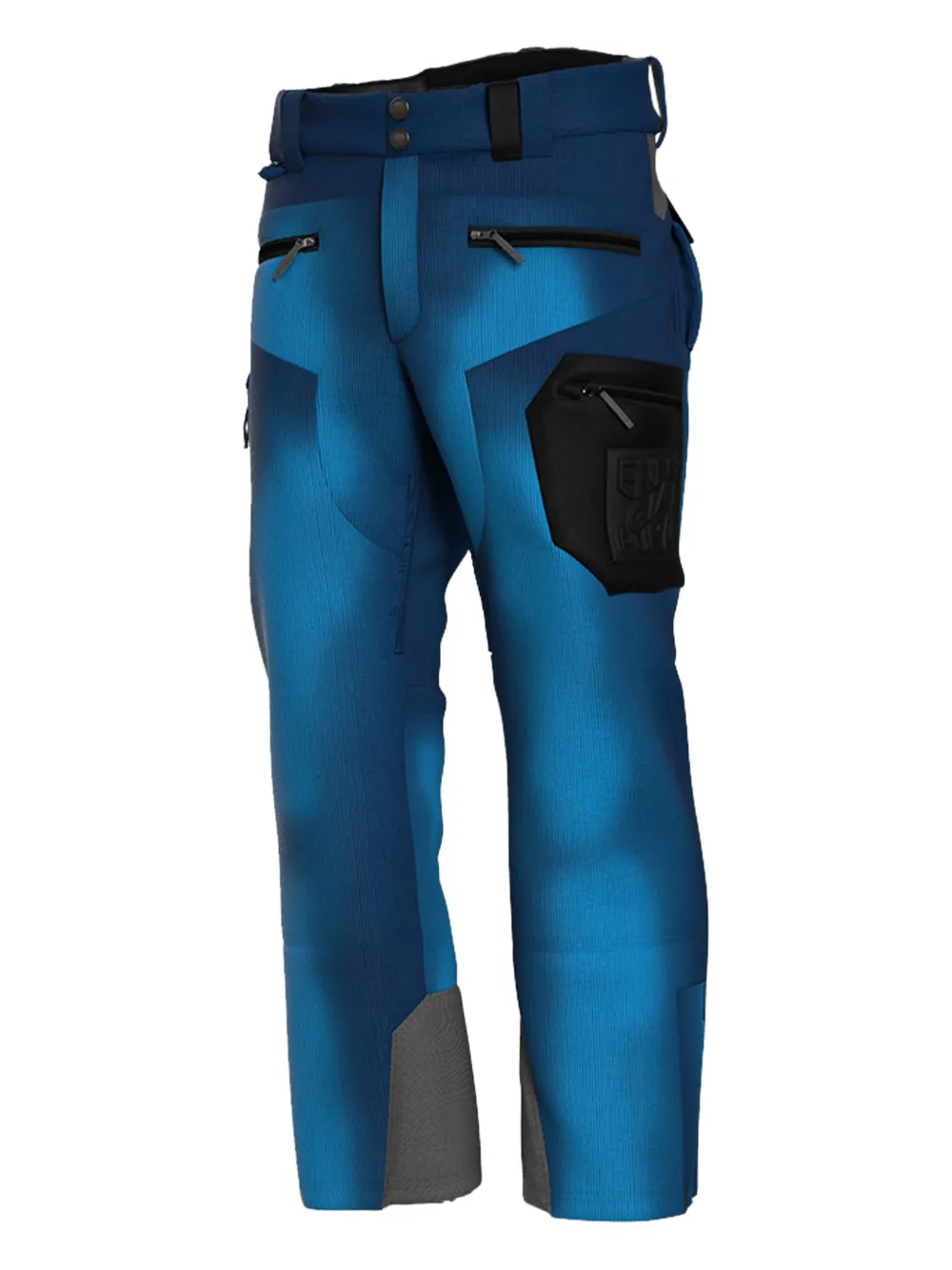 

Брюки с градиентным узором и застежкой-молнией на кармане ENERGIA PURA, синий