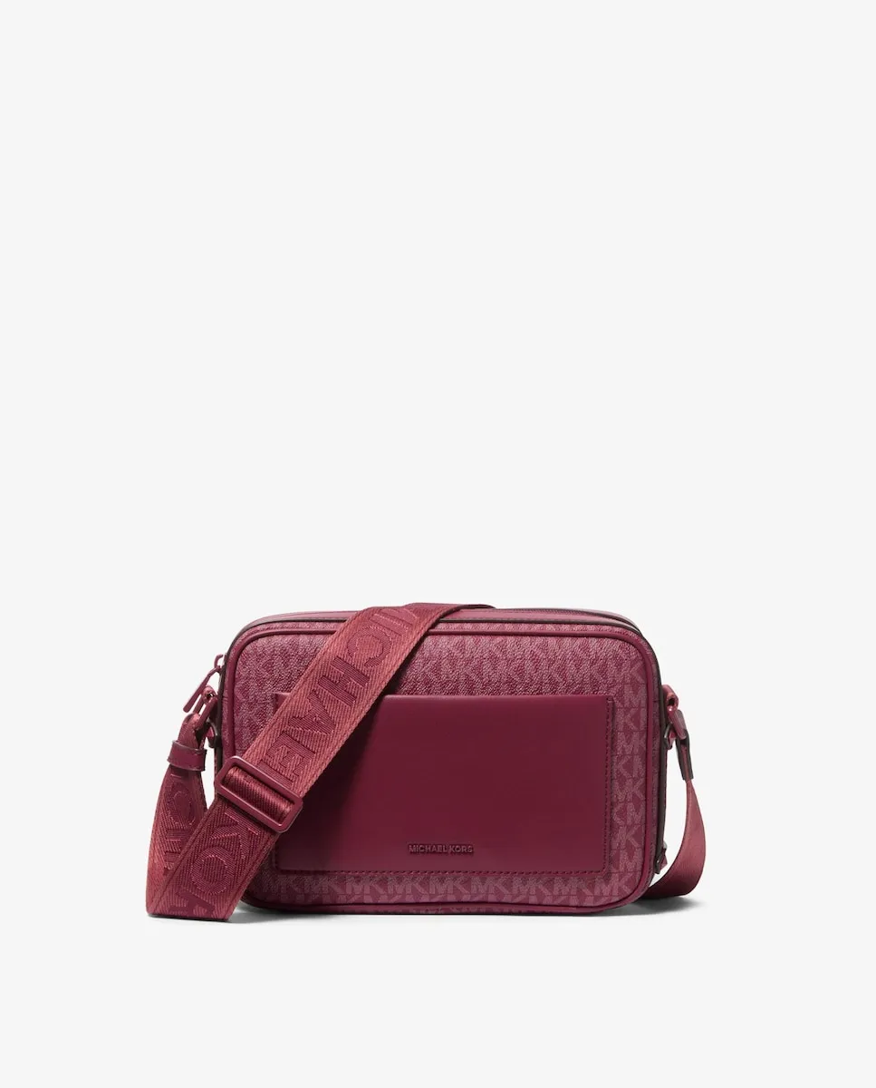 

Женская сумка-бандо Maeve с логотипом и принтом в виде ленты Michael Michael Kors, бордовый