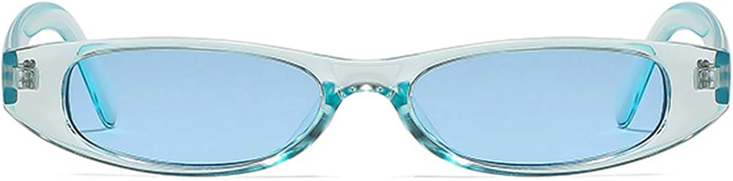 

Маленькие прямоугольные солнцезащитные очки для женщин в стиле ретро, ​​очки для вождения, винтажная мода 90-х, узкая оправа, защита от УФ-излучения UV400 mincl, C11