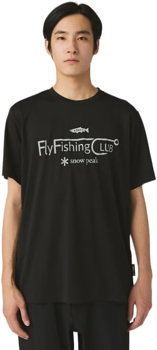 

Футболка с коротким рукавом Snow Peak SPF-TS-25AU902 с графическим принтом для любителей нахлыстовой рыбалки (мужская и женская), черный