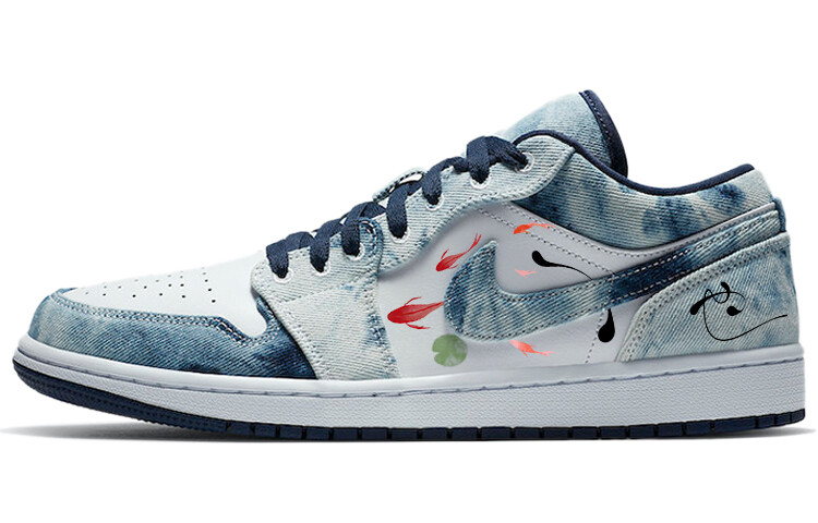 

Кроссовки Air JORDAN 1 Vintage Basketball Shoes Men Low-Top Blue White, Синий, Кроссовки Air JORDAN 1 Vintage Basketball Shoes Men Low-Top Blue White