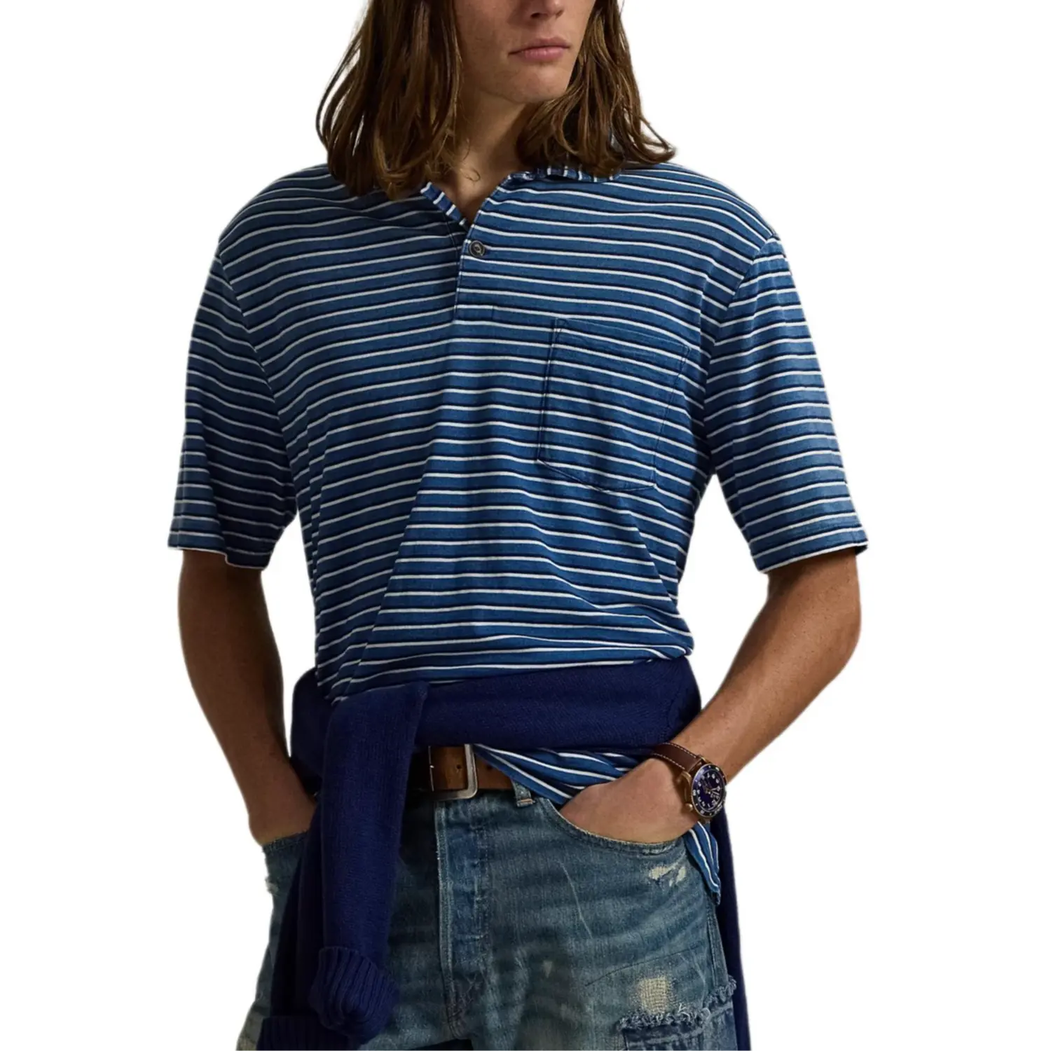 Polo Ralph Lauren Поло мужская indigo — фото 3