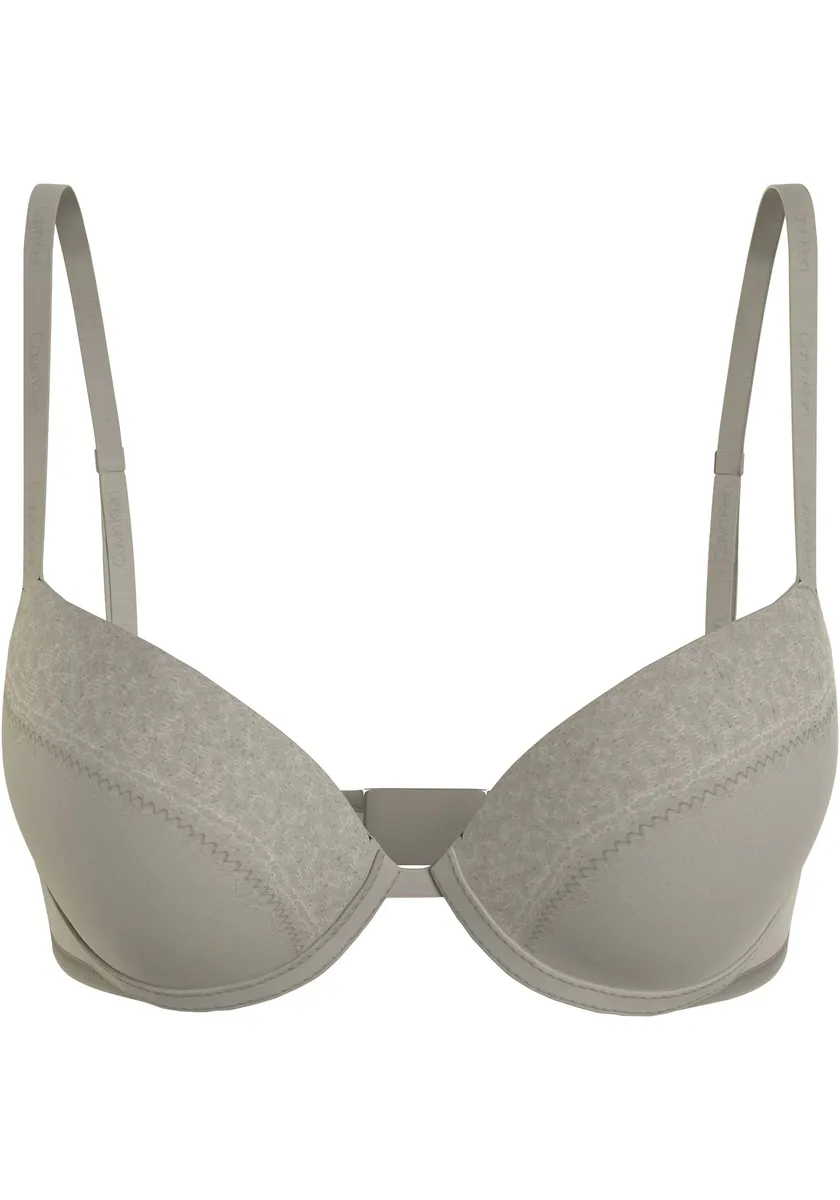 

Бюстгальтер пуш-ап Calvin Klein Underwear "PUSH UP PLUNGE", с принтом, серый