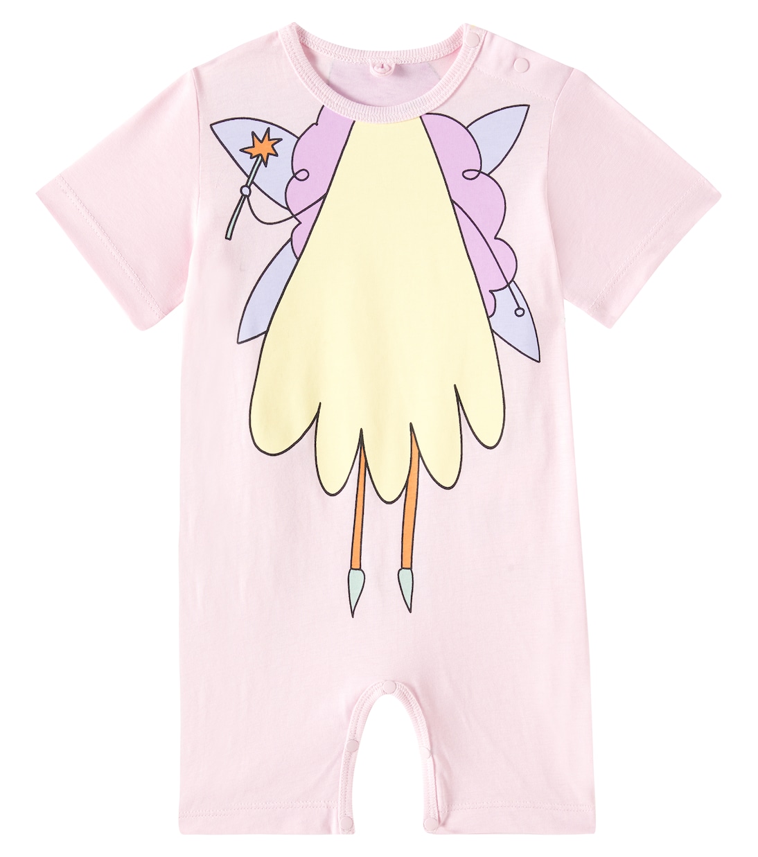 

Детский комбинезон из хлопка с принтом Stella McCartney Kids, розовый