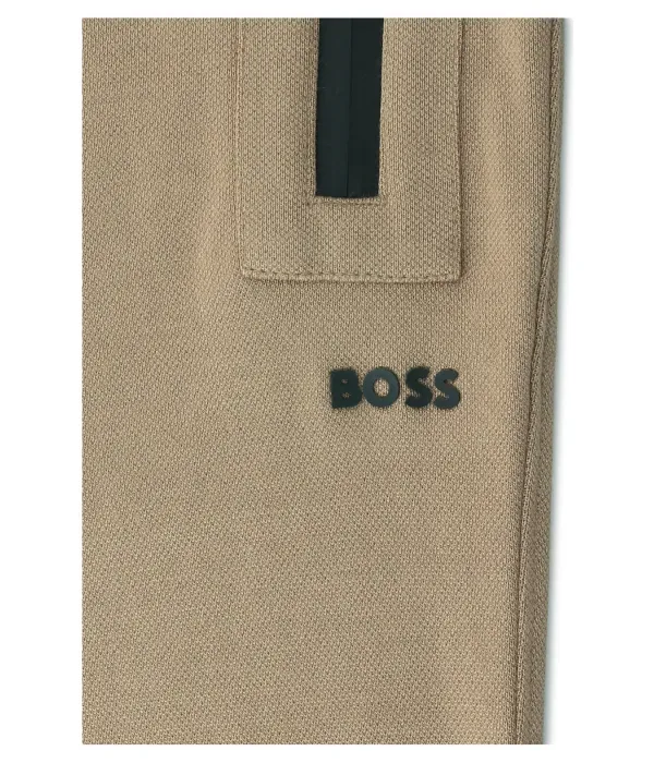 Спортивные штаны regular fit Boss Kidswear, коричневый — фото 3