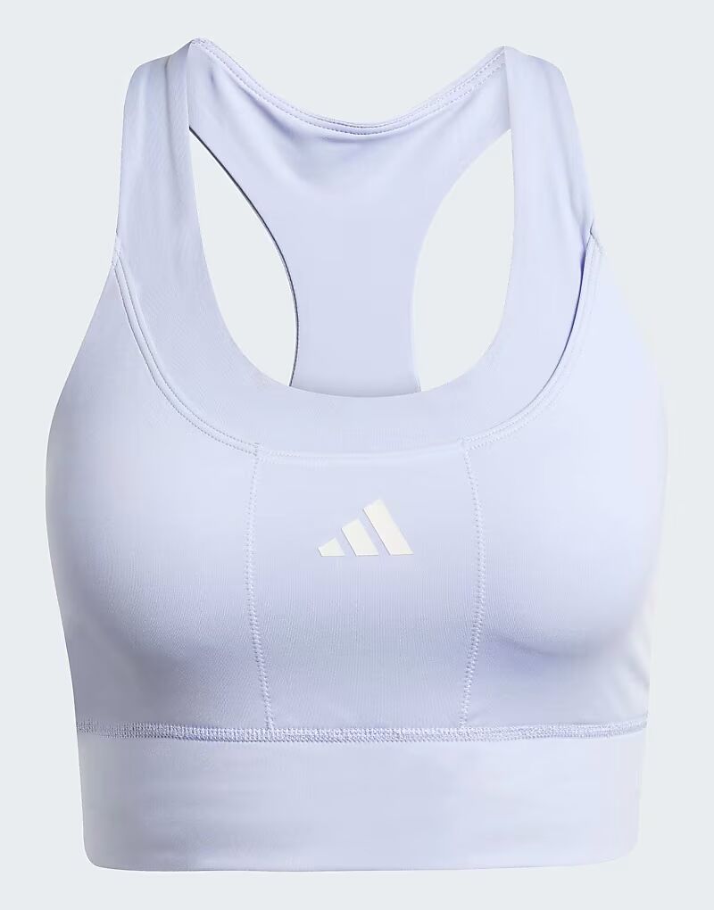 

Бюстгальтер Adidas Performance Run Pocket со средней поддержкой в фиолетовом оттенке