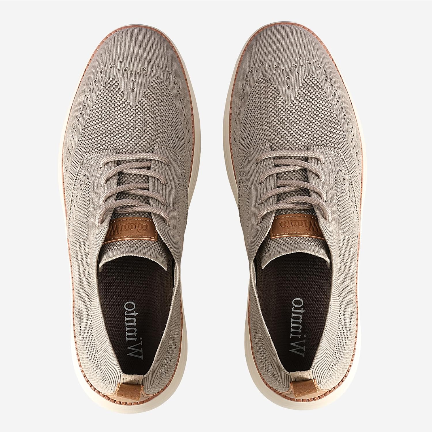 Мужские повседневные туфли Winnto Breeze, кроссовки с отделкой Oxfords, легкие мягкие модные сетчатые прогулочные туфли, хаки — фото 4