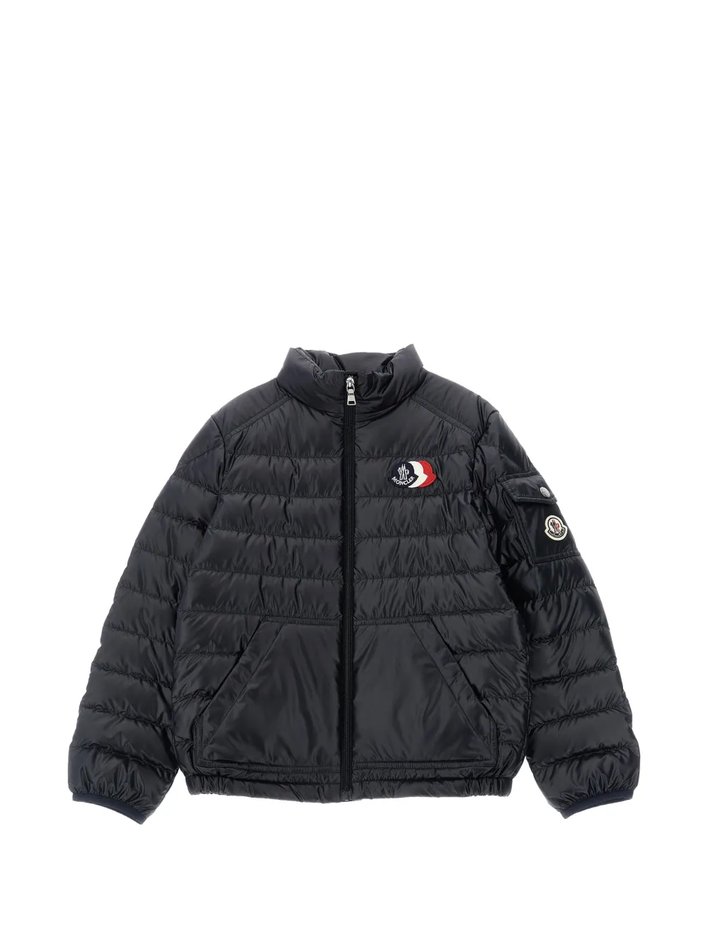 

Стеганая куртка Bengi с нашивкой-логотипом Moncler Enfant, синий