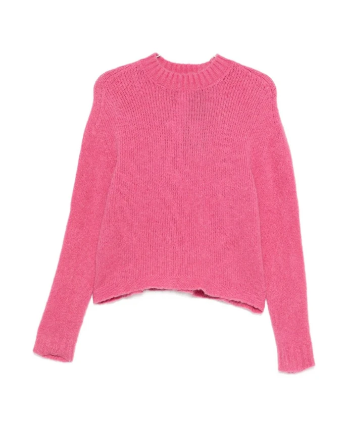 

Розовые ребристые вязаные свитера Twinset, розовый