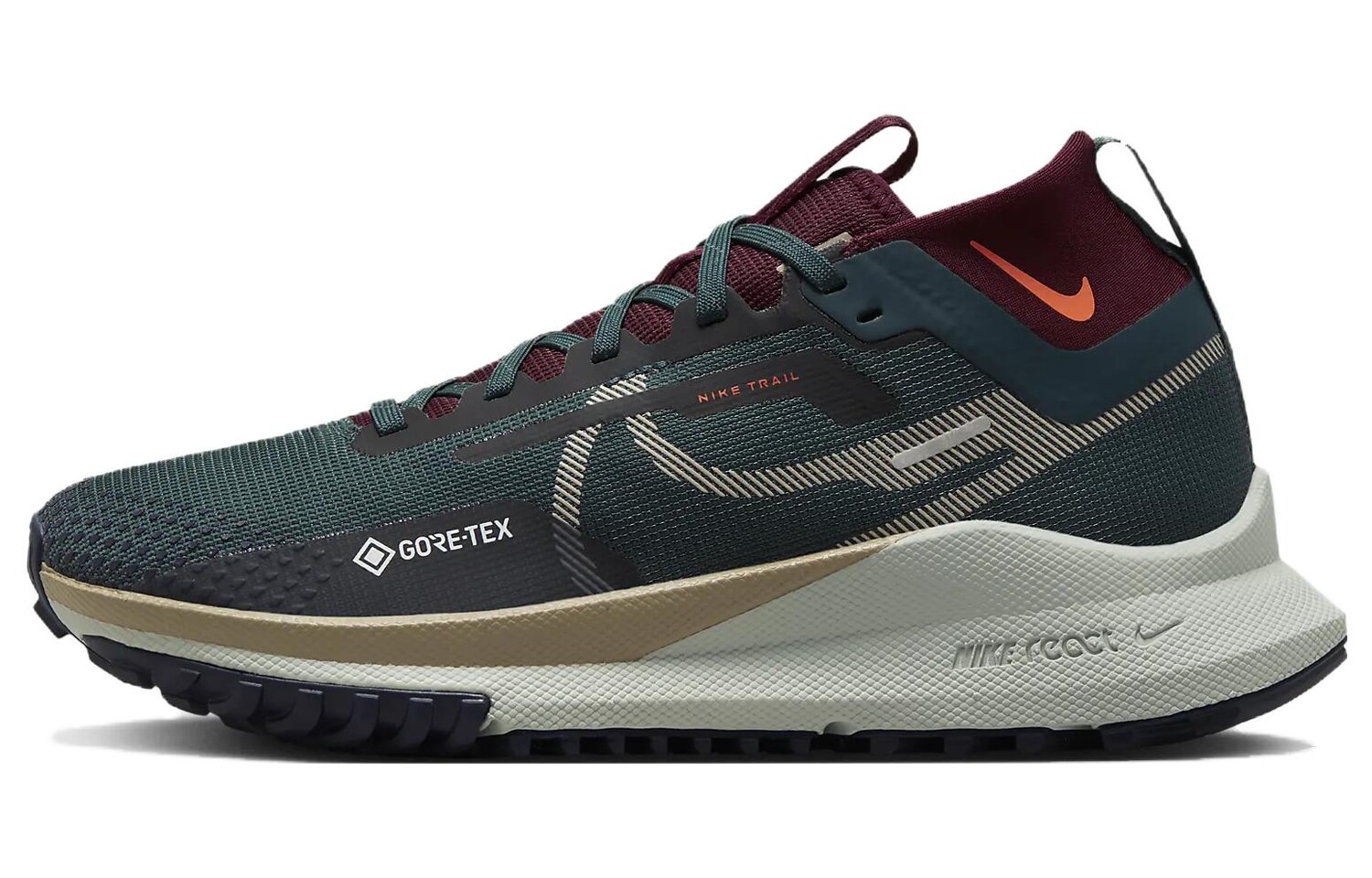 Женские кроссовки React Pegasus Trail 4 GORE-TEX «Deep Jungle Night Maroon» Nike, голубой