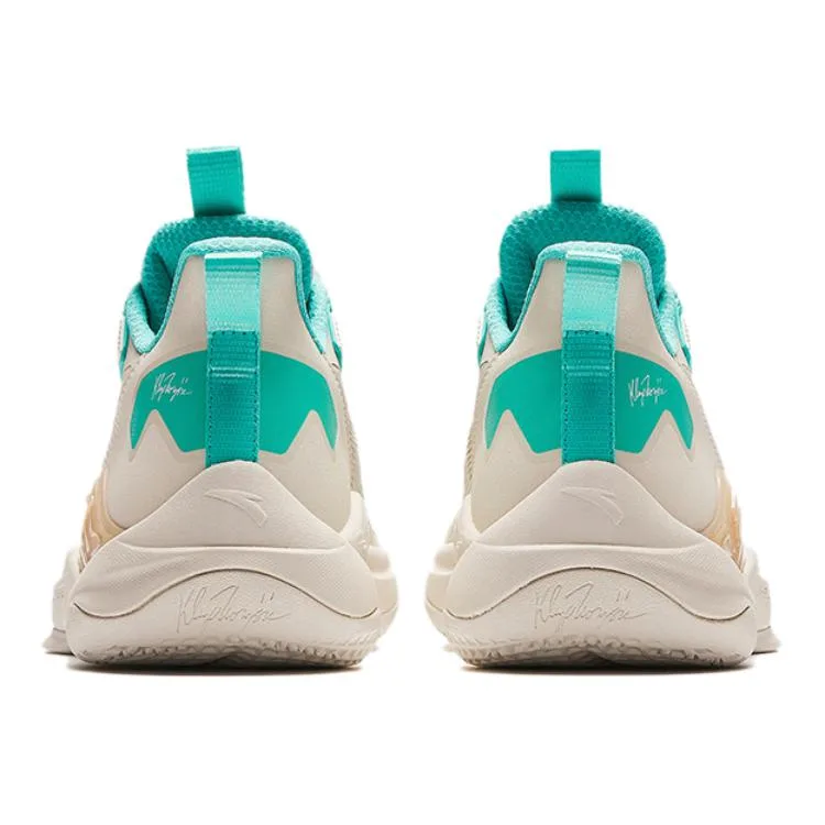 Antakids Детские баскетбольные кроссовки low top серо-зеленые с противоскользящей амортизацией и устойчивостью к истиранию — фото 4