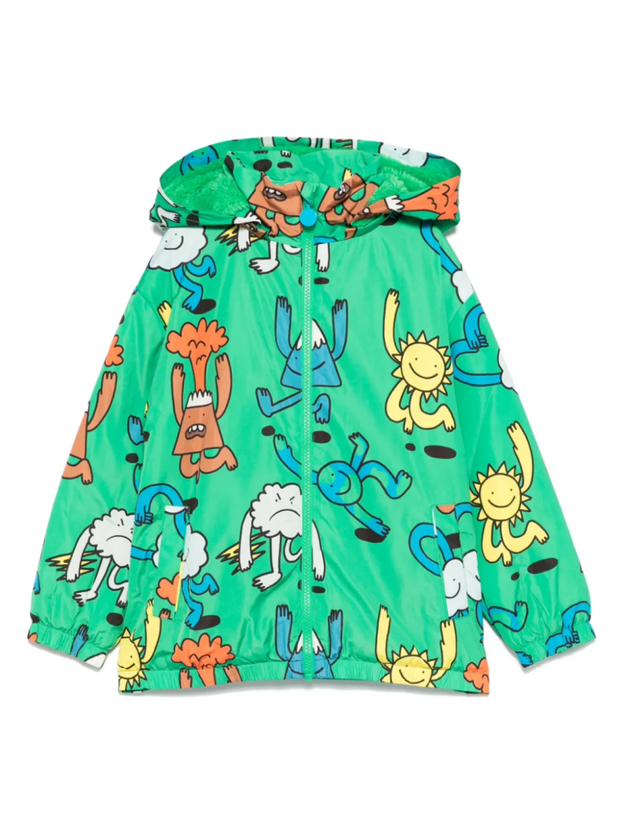 

Куртка с капюшоном и графическим принтом Stella McCartney Kids, зеленый