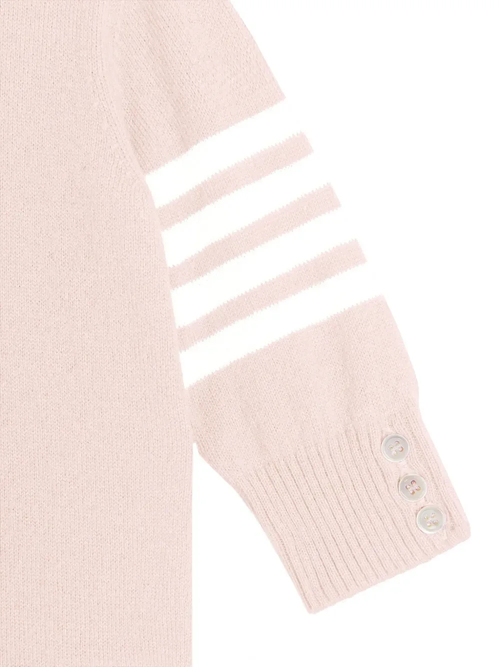 Комбинезон на пуговицах с полосками 4-Bar Thom Browne Kids, розовый — фото 4