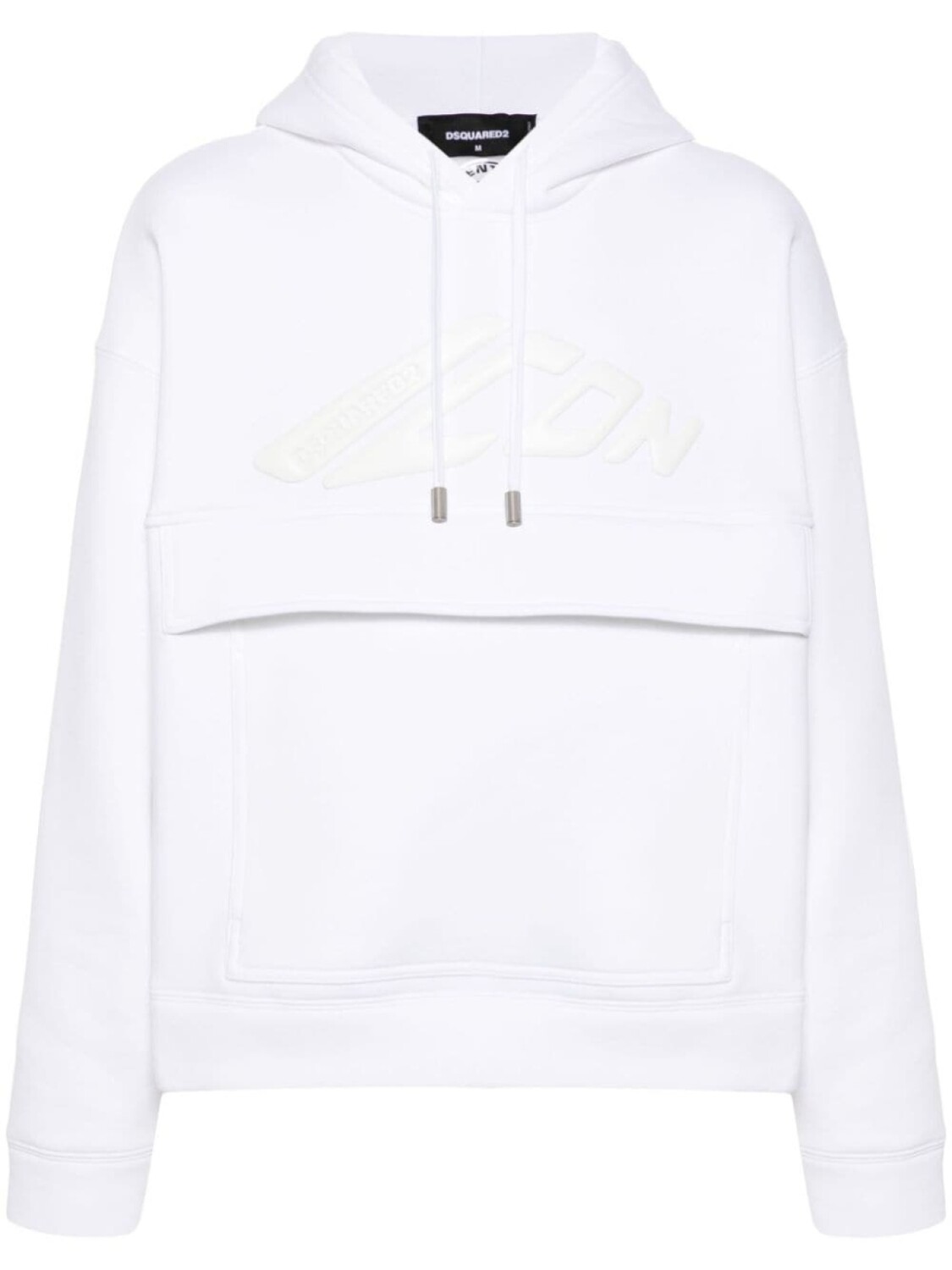 

DSQUARED2 худи с тисненым логотипом, белый