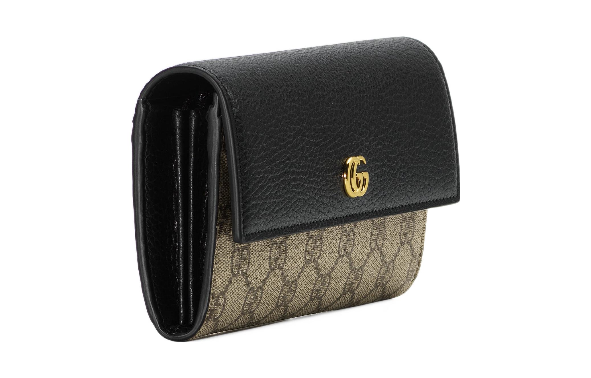 GUCCI Кошелек Canvas With Leather для женщин, синий/черный — фото 2