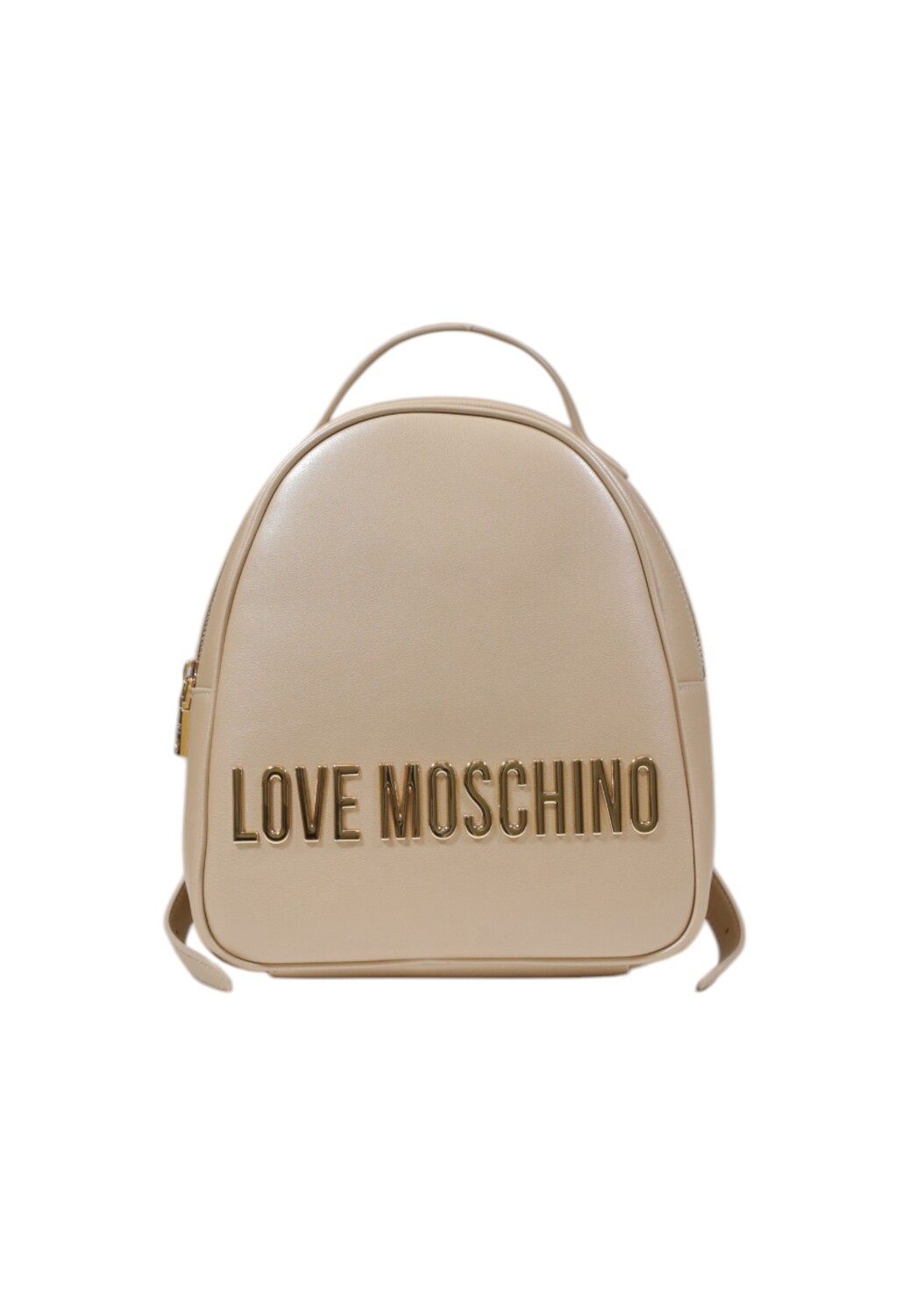 

Рюкзак Love Moschino с золотым логотипом, бежевый