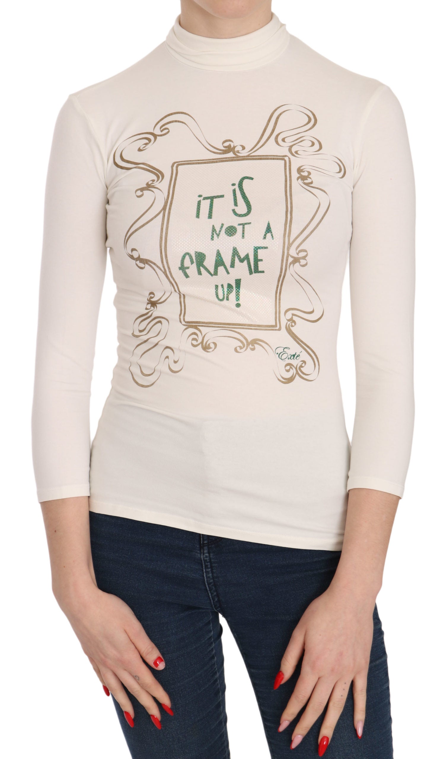 

Exte Crew Neck It Is Not A Frame Up! Принт Женская блузка, белый
