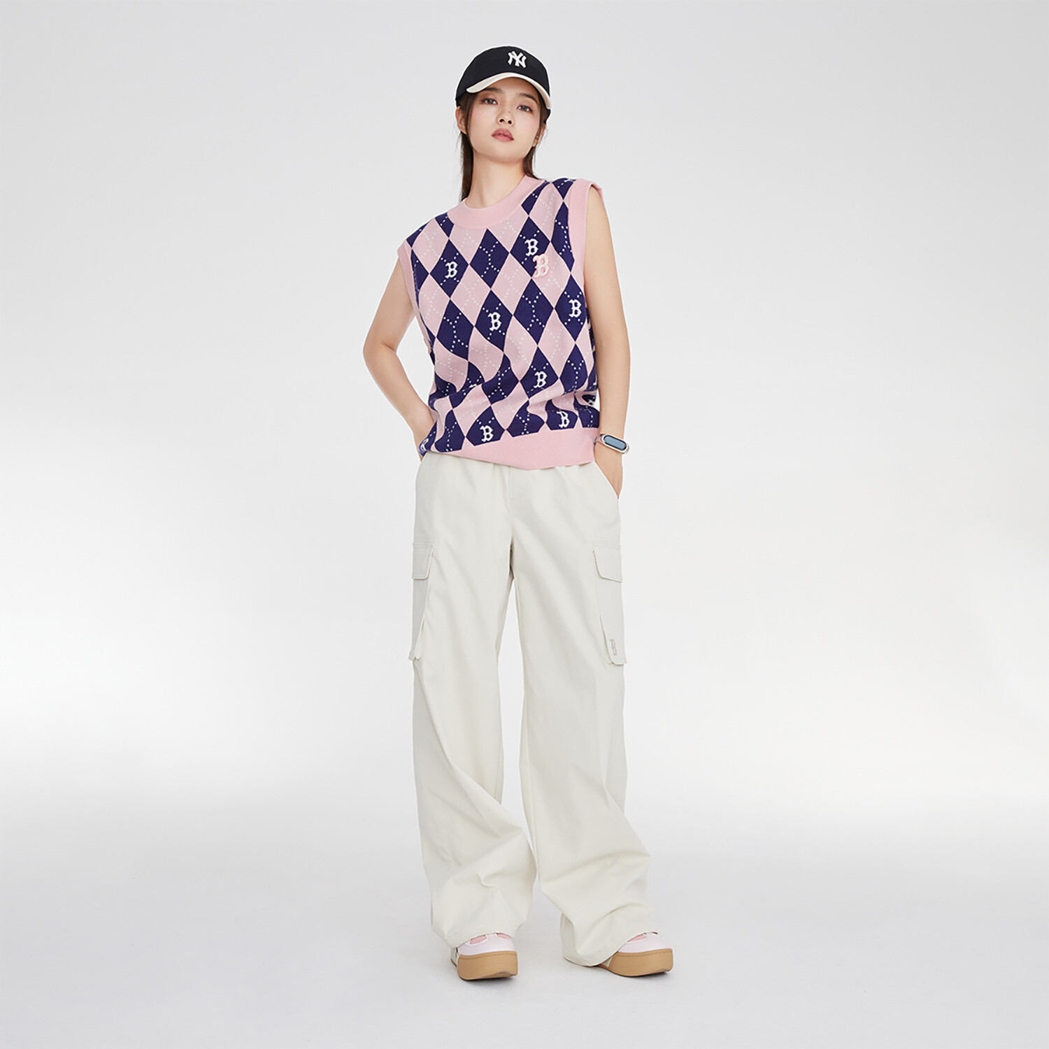 

Жилет женский розовый Mlb, розовый