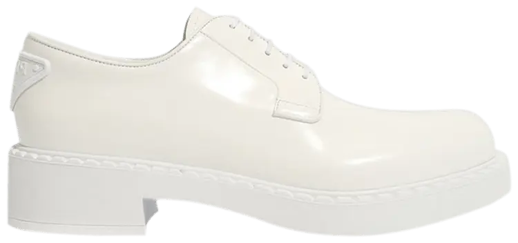 Кроссовки Prada Wmns Brushed Spazzolato Leather Derby 'White', белый